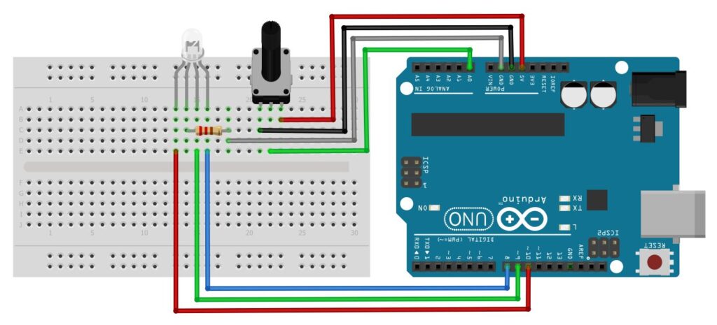 Potansiyometre ile RGB LED Kontrolü önizlemesi