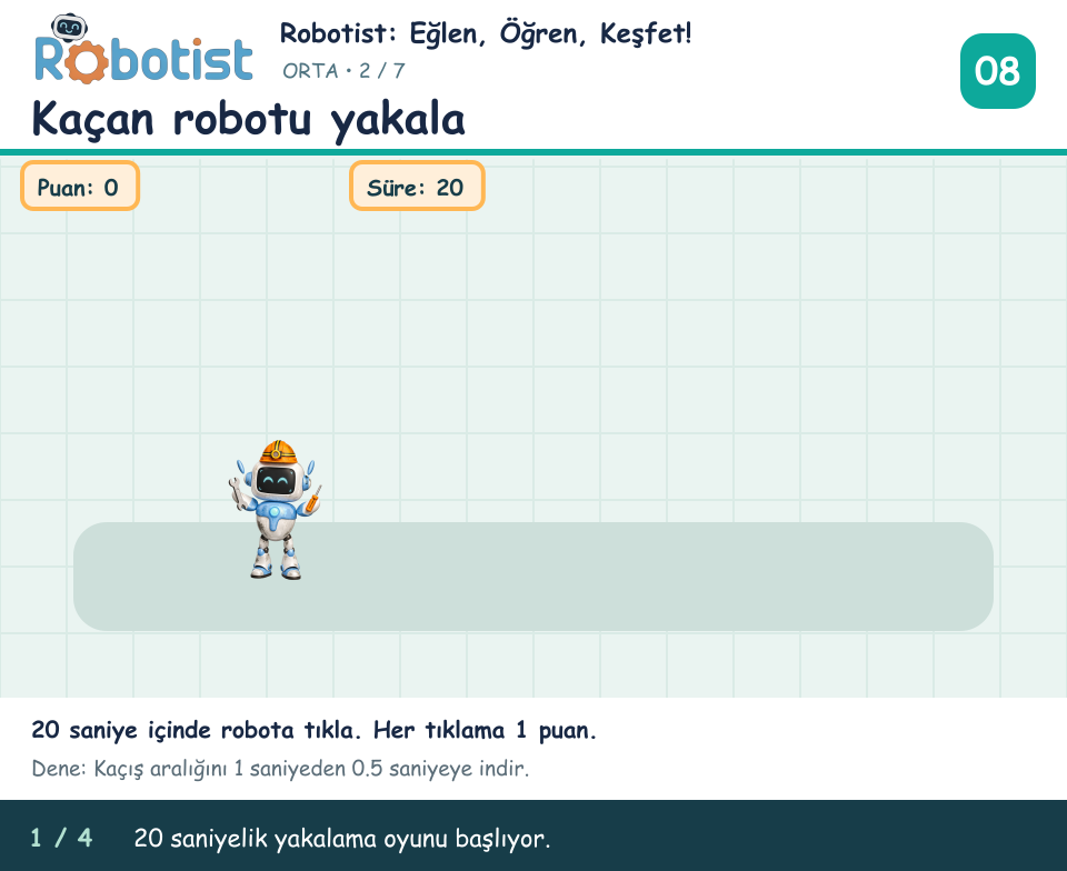 Kaçan robotu yakala önizlemesi