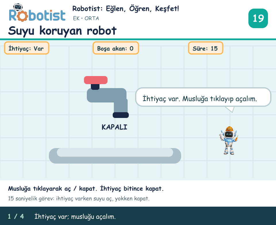 Suyu koruyan robot önizlemesi